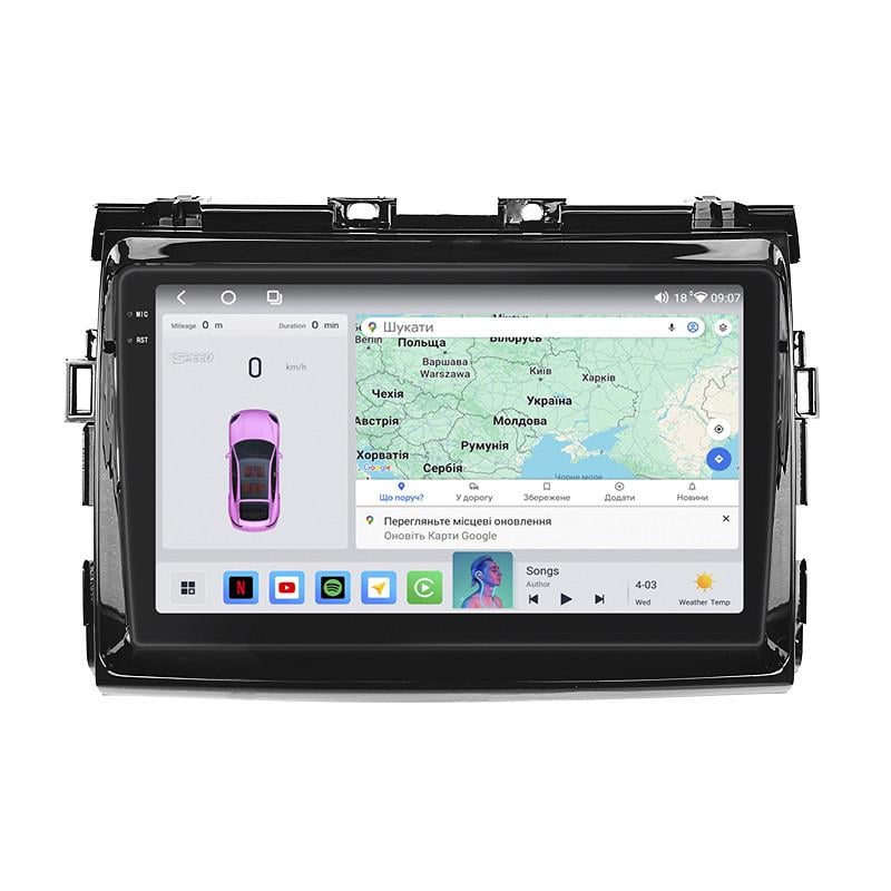 Автомагнітола штатна Lesko для Toyota Estima III Рестайлінг 2008-2012 4/64 QLED CarPlay 4G Wi-Fi GPS Prime 9" (22391555)