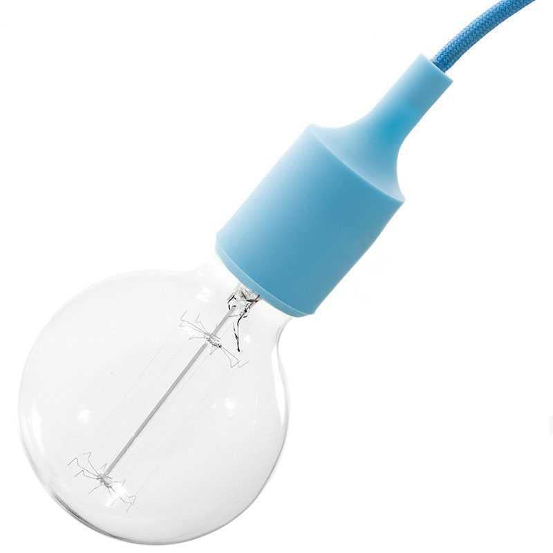 Патрон силиконовый Е27 Голубой (7352)