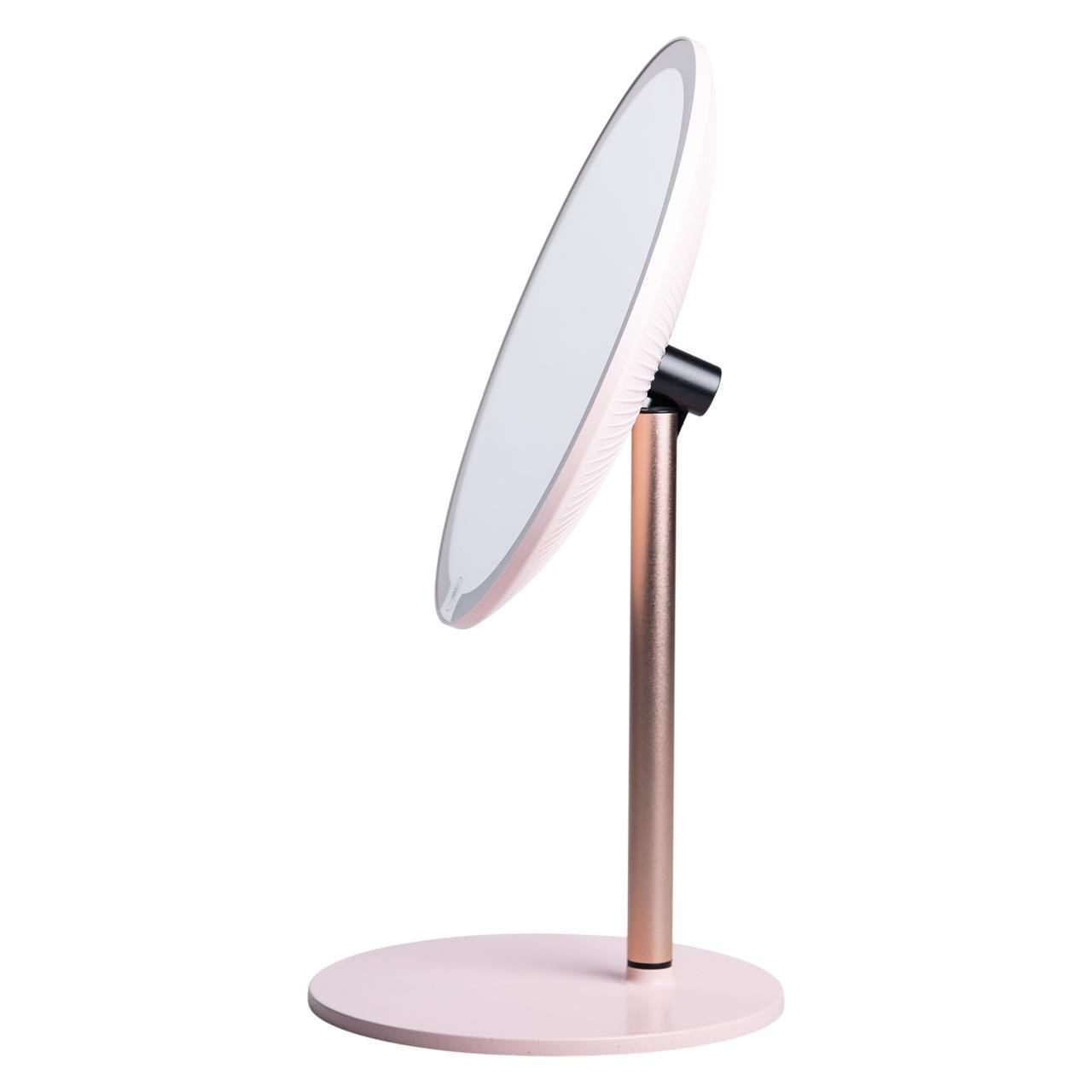 Зеркало косметическое с подсветкой круглое настольное HP-10-7AP Ø21 см Розовый (A-033797) - фото 3 Зеркало косметическое с подсветкой круглое настольное HP-10-7AP Ø21 см Розовый (A-033797) - фото 3