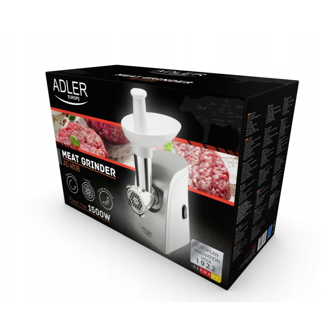 М'ясорубка Adler AD4808 1500 Вт Білий (12063439) - фото 6