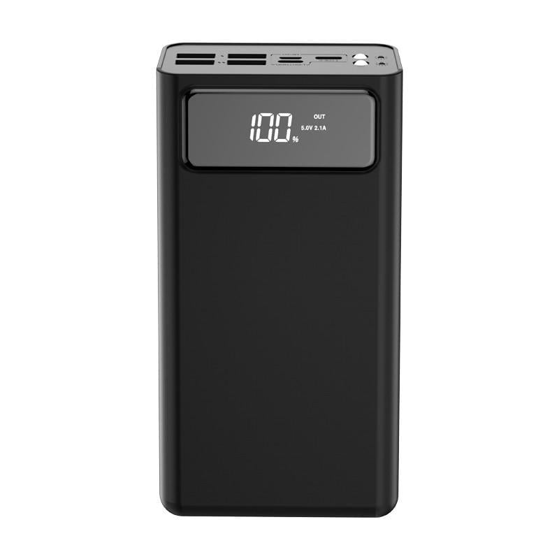 Повербанк XO PR123 30000 mAh 3 input 4 output LED Черный