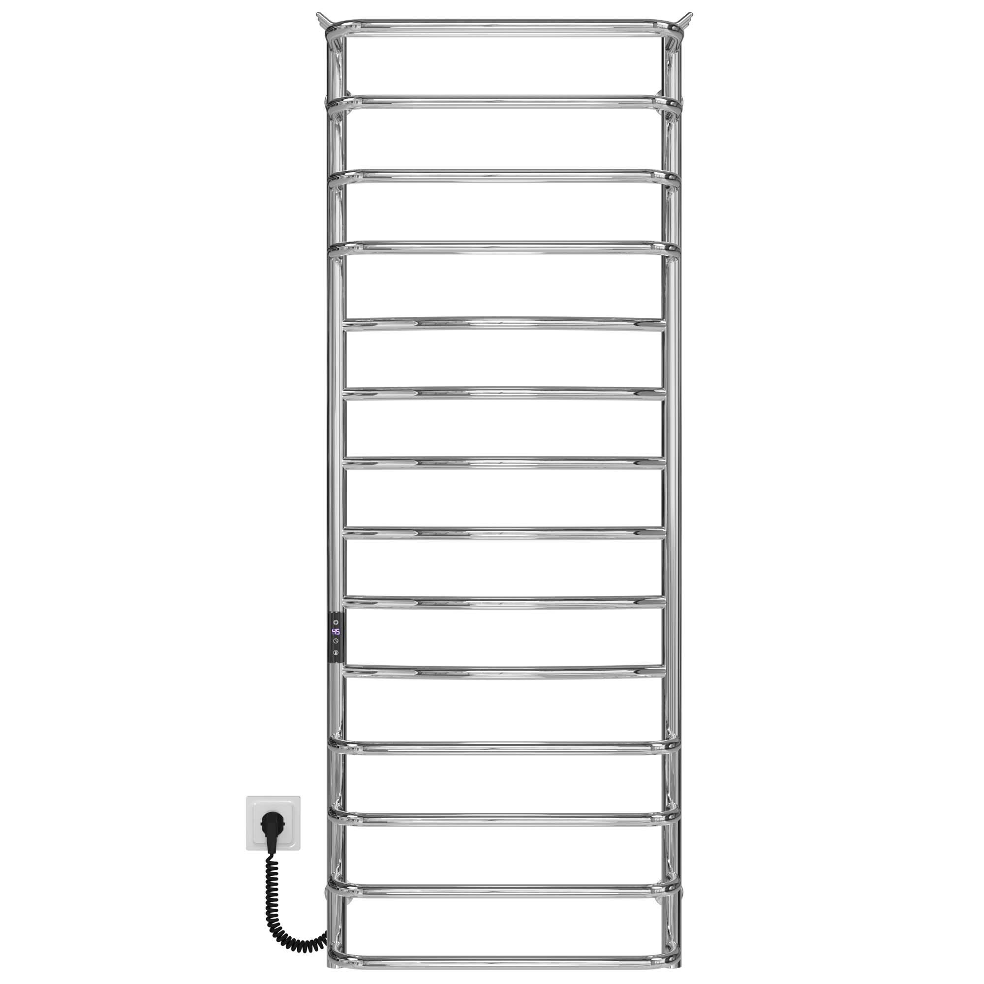 Полотенцесушитель электрический Deffi Юность П14 JD03 левое подключение нержавеющая сталь 500х1400 мм Хром (C.YU.140.50.14.E.C.L.1)