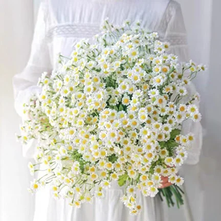 Искусственные цветы для декора Ромашки из пяти веток (C00688-1) - фото 6 Искусственные цветы для декора Ромашки из пяти веток (C00688-1) - фото 6