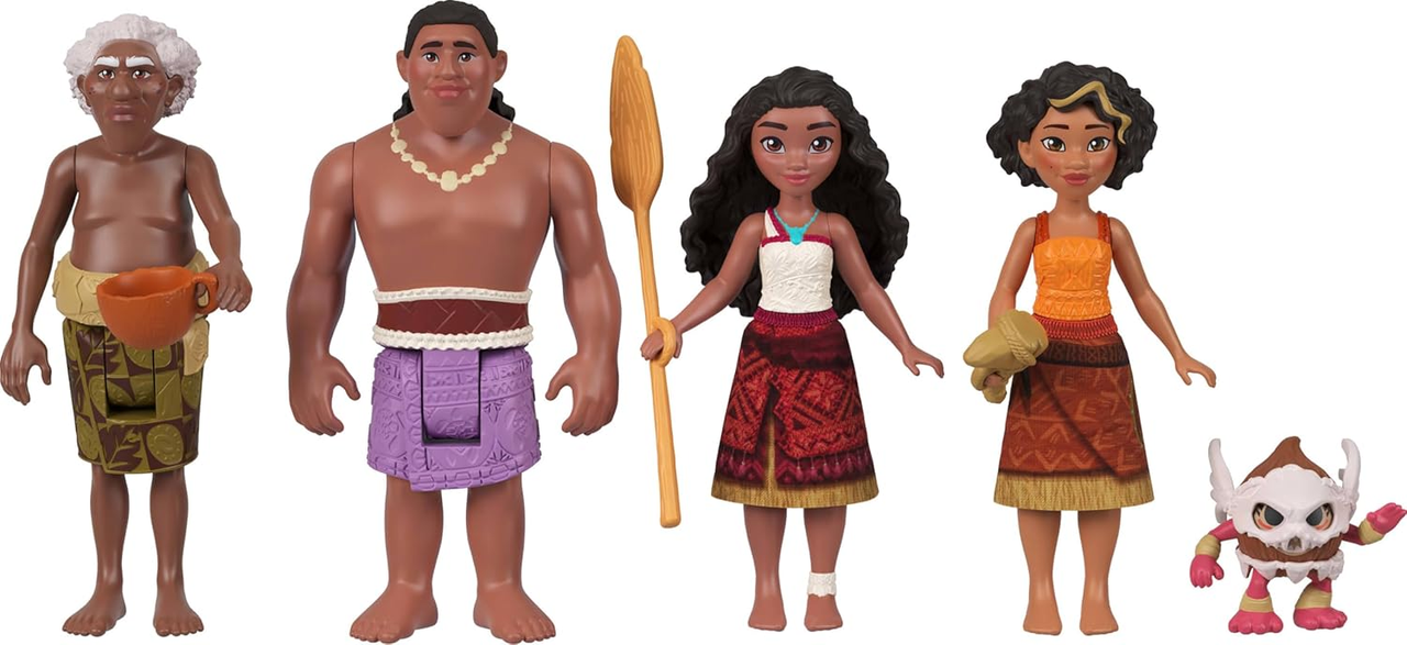 Ігровий набір Mattel Disney Moana 2 Команда каноє Ваяни з 5 лялечками у фірмовому вбранні та 3 аксесуарами (2801124312)