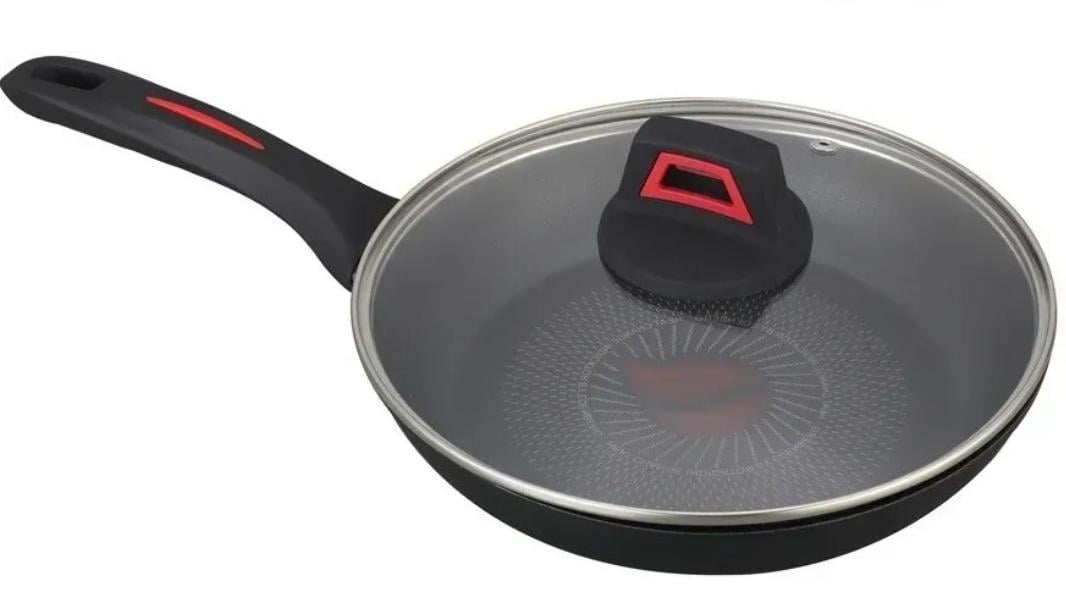 Сковорода со стеклянной крышкой Edenberg с термоиндикатором 20x4,5 см (EB-13081) - фото 3 Сковорода со стеклянной крышкой Edenberg с термоиндикатором 20x4,5 см (EB-13081) - фото 3