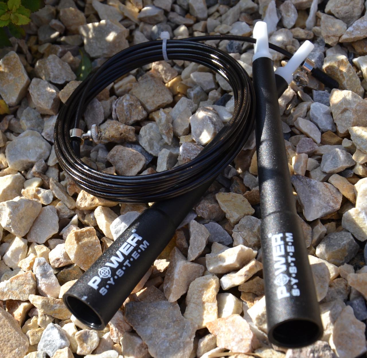 Скакалка швидкісна Power System PS-4033 Crossfit Jump Rope 2,8 м Black - фото 4