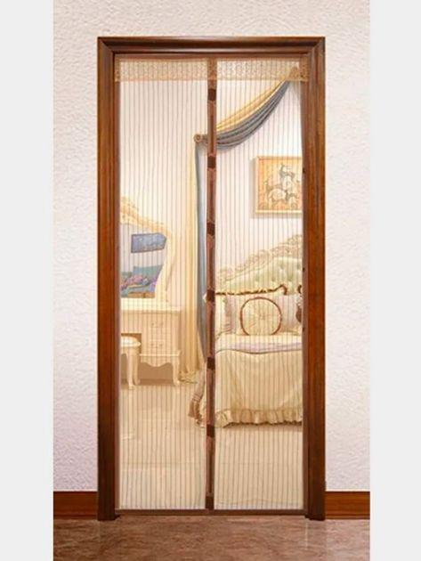 Штора антимоскітна дверна на магнітах 210х100 см Коричневий - фото 1 Штора антимоскітна дверна на магнітах 210х100 см Коричневий - фото 1