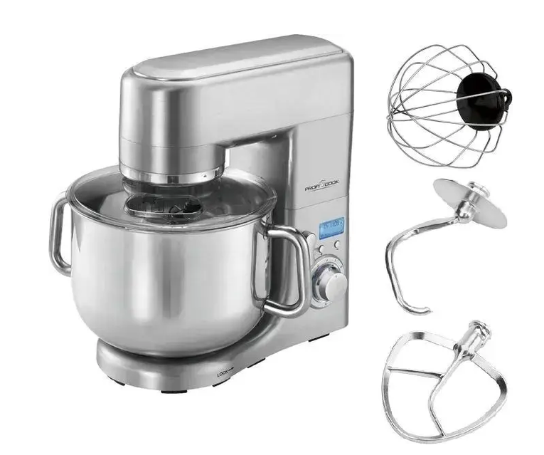 Кухонный комбайн планетарный Profi Cook PC KM 1096 1500 Вт 10 л. Серебристый (PC-KM 1096)