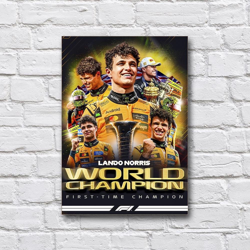 Постер деревянный Ландо Норрис 2025 210х297 мм (30987311)