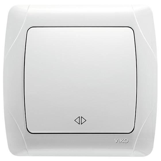 Выключатель одноклавишный перекрестный VIKO Carmen Белый (90561031)