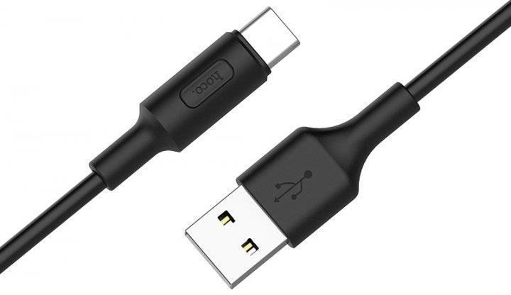 Кабель Hoco X25 USB-Type C 1 м 2A інтерфейсний Чорний - фото 2