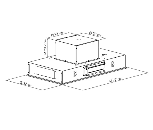 Витяжка стельова KLARSTEIN High Line 410 м3/год 75 Вт 77 см (10033053) - фото 10