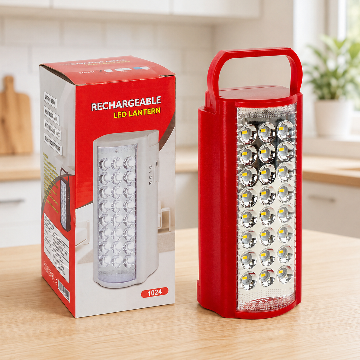 Фонарь аккумуляторный с ручкой 24LED 20x9,5x8,5 см