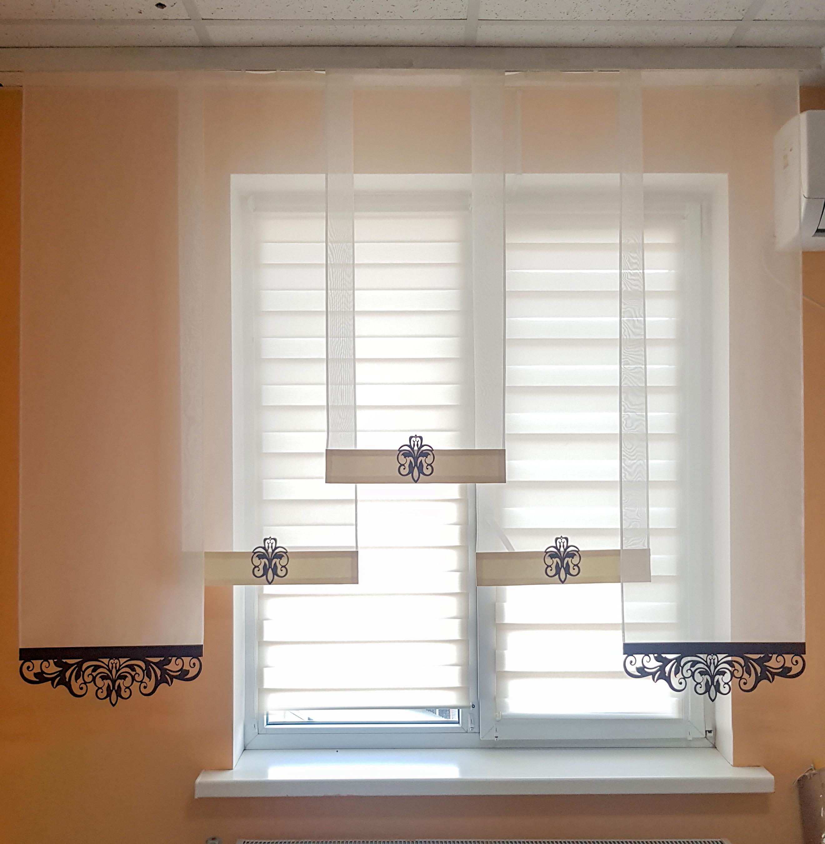 Комплект панельних фіранок Firanka Ажур Дамаск 5 шт. карниз 200 см Молочний з шоколадним (41_8п) - фото 1 Комплект панельних фіранок Firanka Ажур Дамаск 5 шт. карниз 200 см Молочний з шоколадним (41_8п) - фото 1