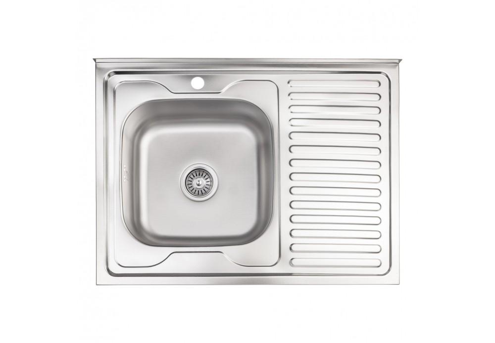 Кухонная мойка Lidz 6080-L 0,6 мм Decor (LIDZ6080DEC06)