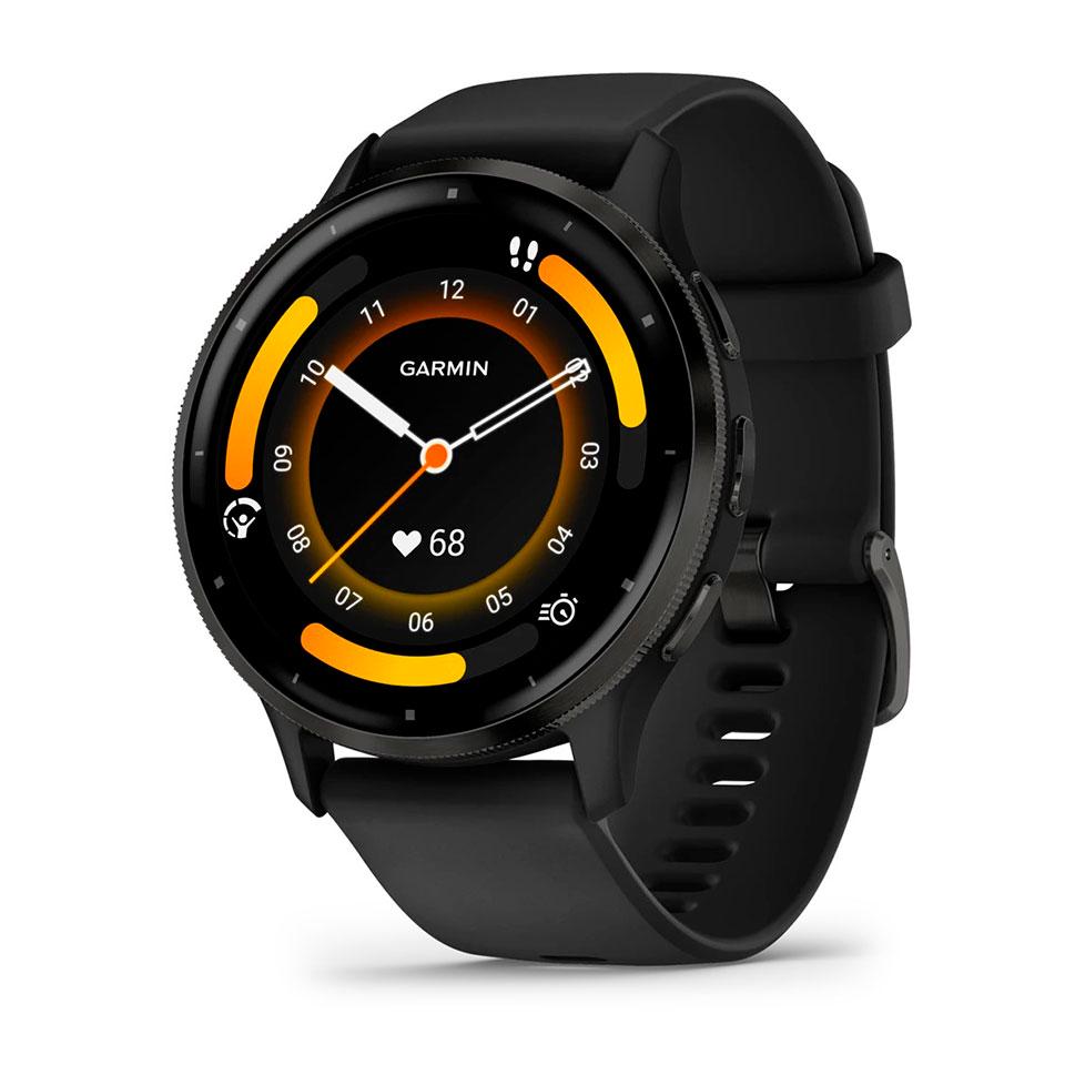 Смарт-годинник Garmin Venu 3 Slate Stainless Steel Bezel with Black Case and Silicone Band (010-02784-01/51/41)