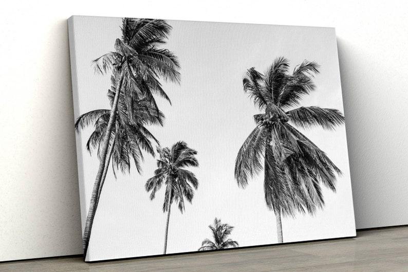 Картина на холсте KIL Art Черно-белые пальмы 51x34 см (347)