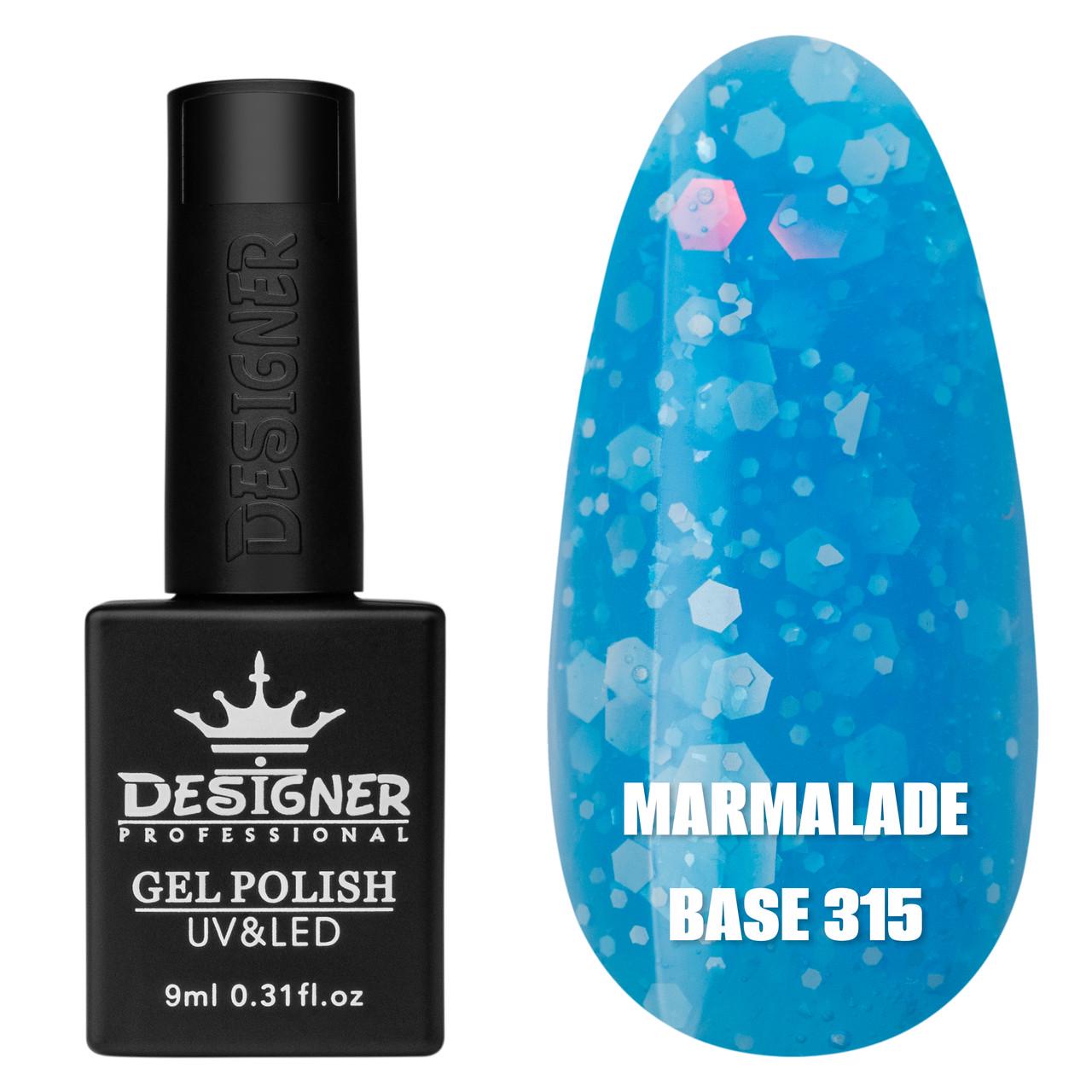 База цветная камуфлирующая Marmalade base Дизайнер шестигранниками 9 мл 315