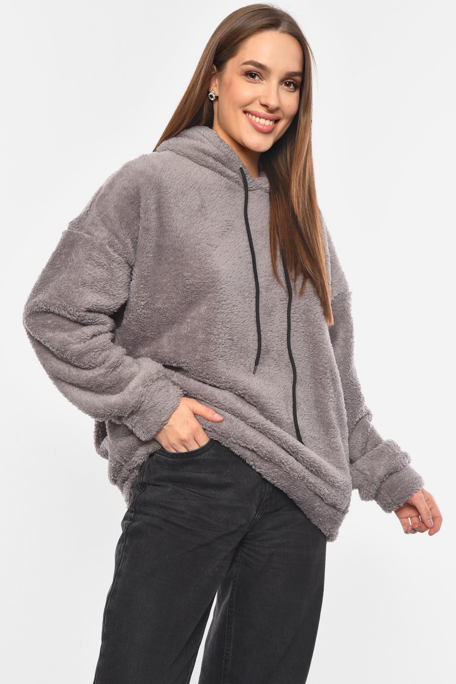 Худі жіноче тедді S-XL Мокко (190268) - фото 2