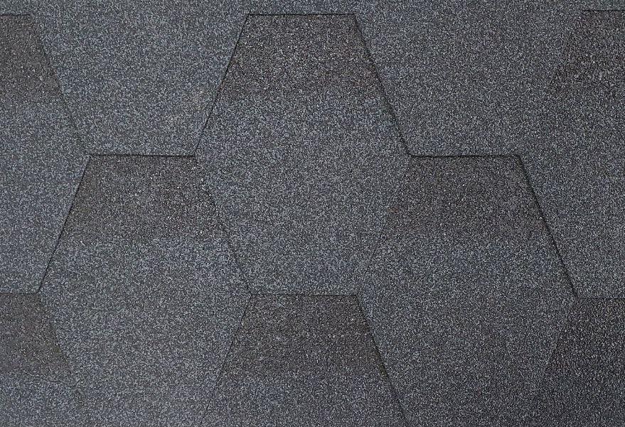 Бітумна черепиця SIM SHINGLE HEXAGONAL 2,52 м.кв/уп. Графіт