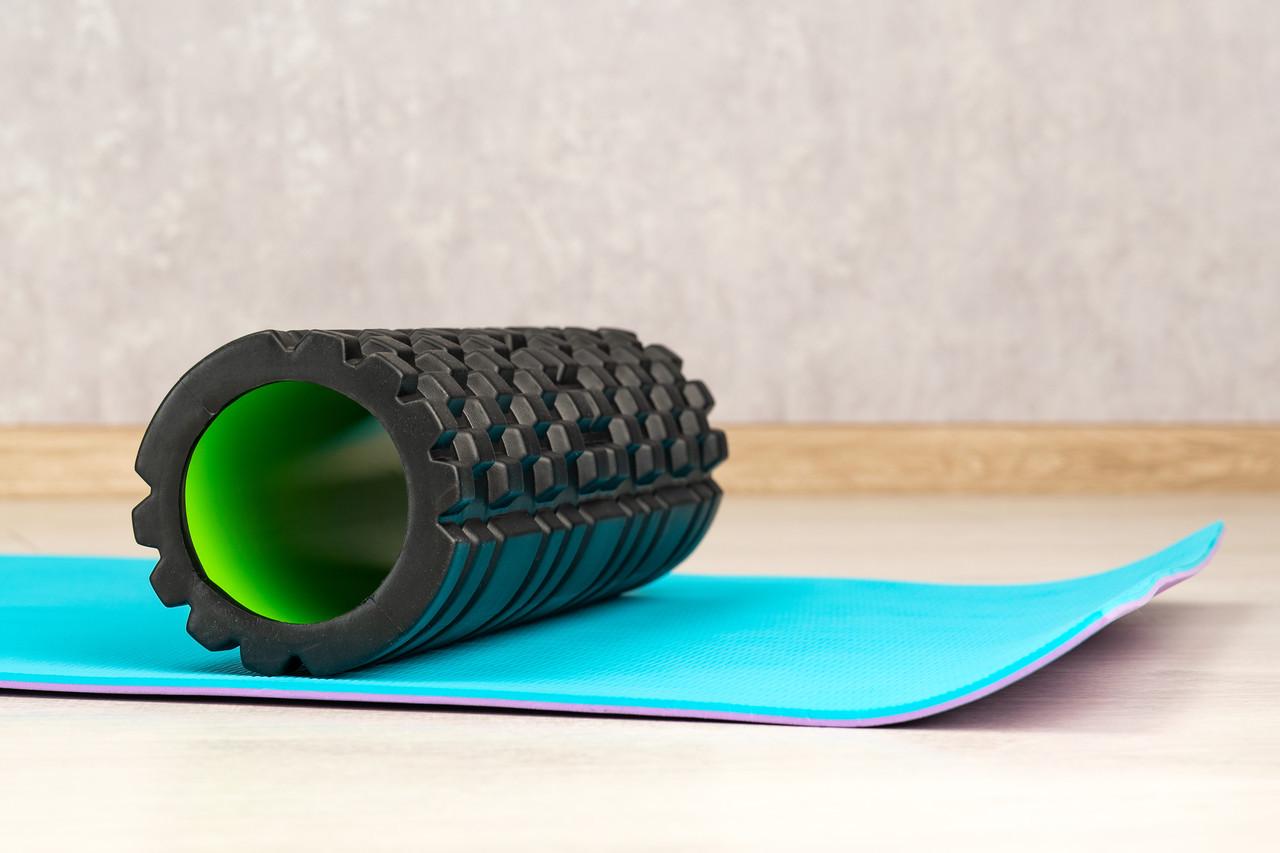 Ролик массажный Power System PS-4050 Fitness Foam Roller 33x15 см Black/Green (A-012068) - фото 5