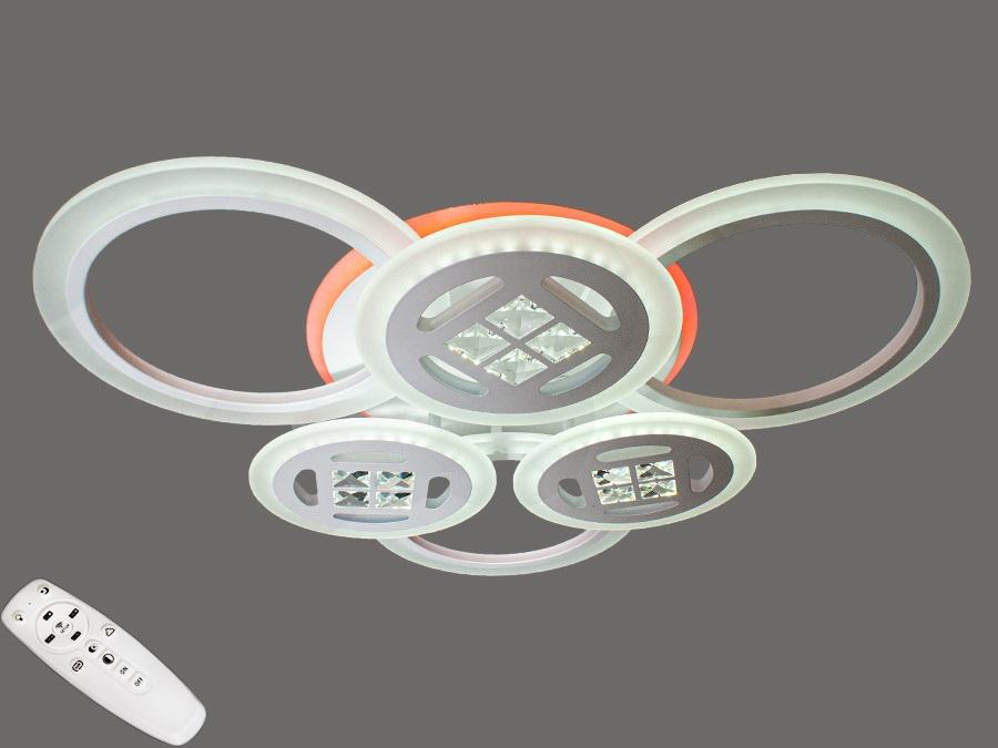 Люстра потолочная Octav светодиодная с диммером 120 Вт (6011/3+3 ВтH LED)