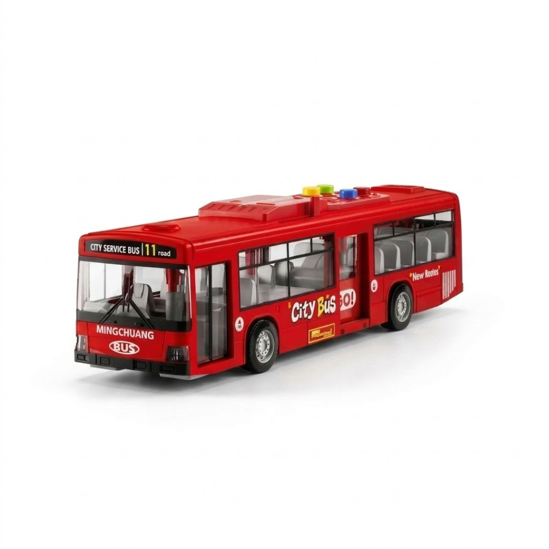 Игрушка интерактивная Автобус 30 см Красный (AN00944)