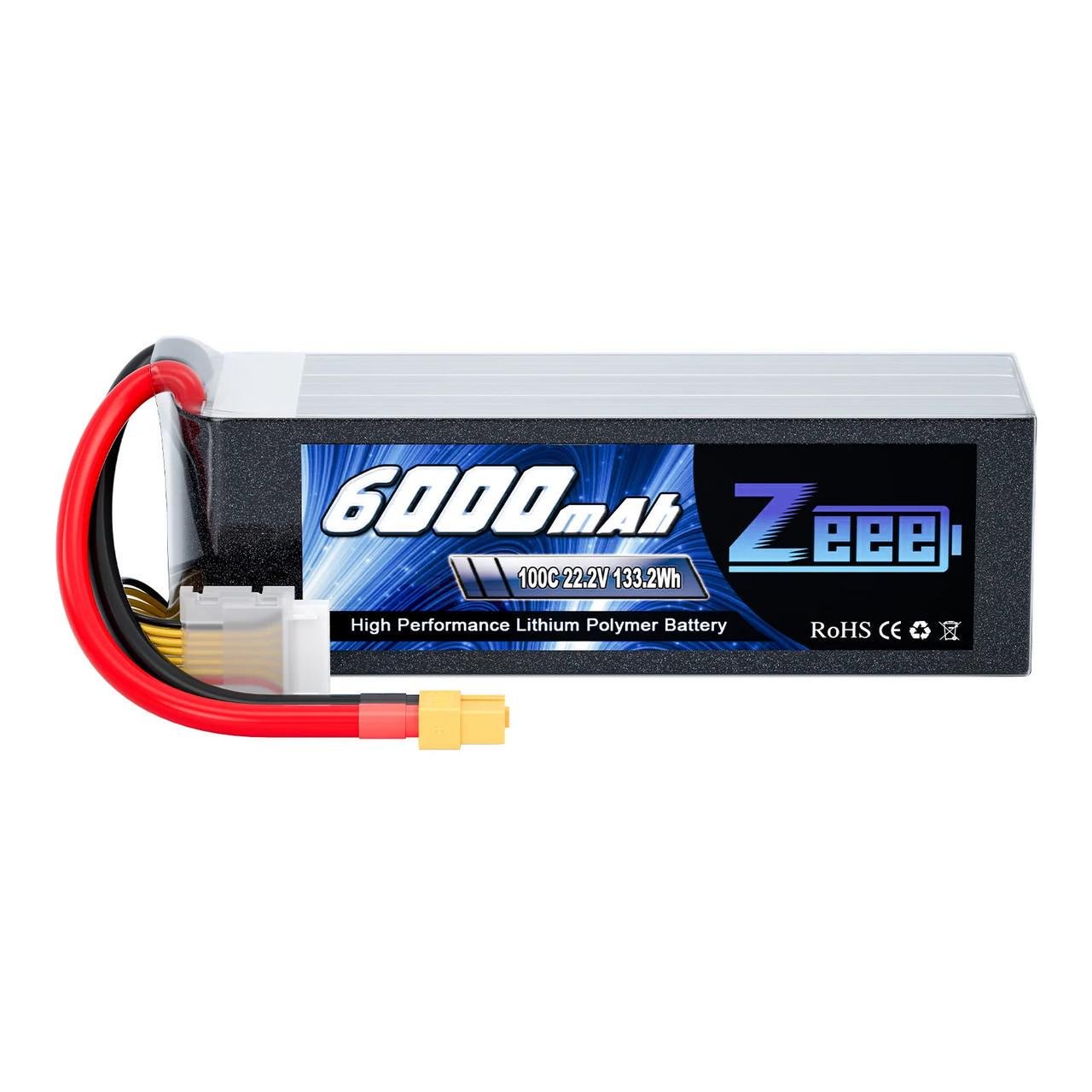 Аккумулятор Zeee 22,2V 100C 6000mAh 6S RC Lipo XT60 (2482706183)