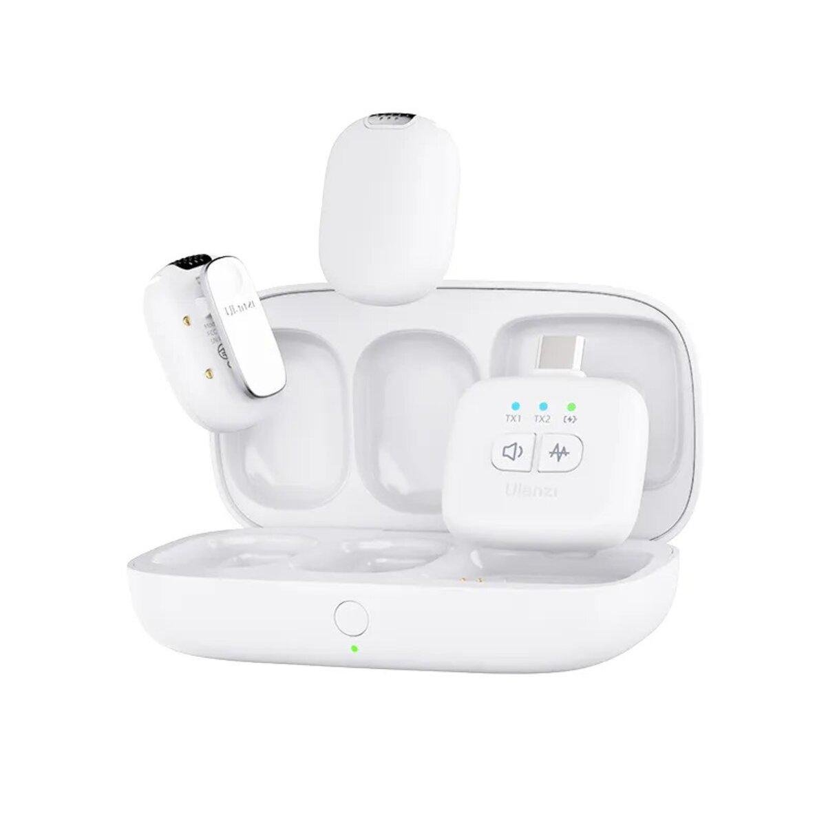 Комплект беспроводных петличных микрофонов Ulanzi Vijim A30 Tiny Microphone 100 mAh White (A013GBW1 A30)