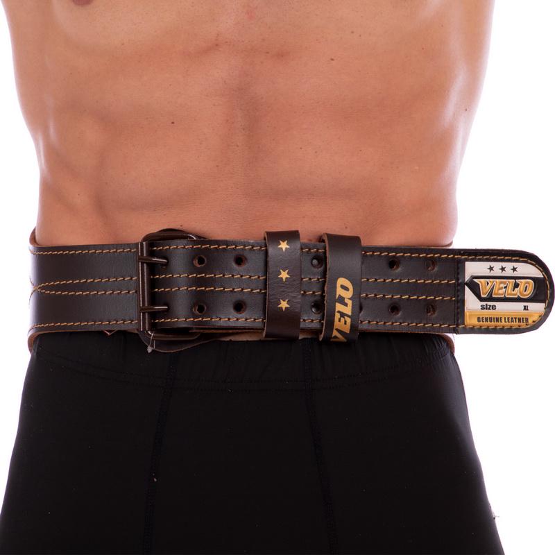 Пояс атлетический кожаный Zelart VELO VL-8178 ширина 15 см L Черный (DR003916) - фото 2