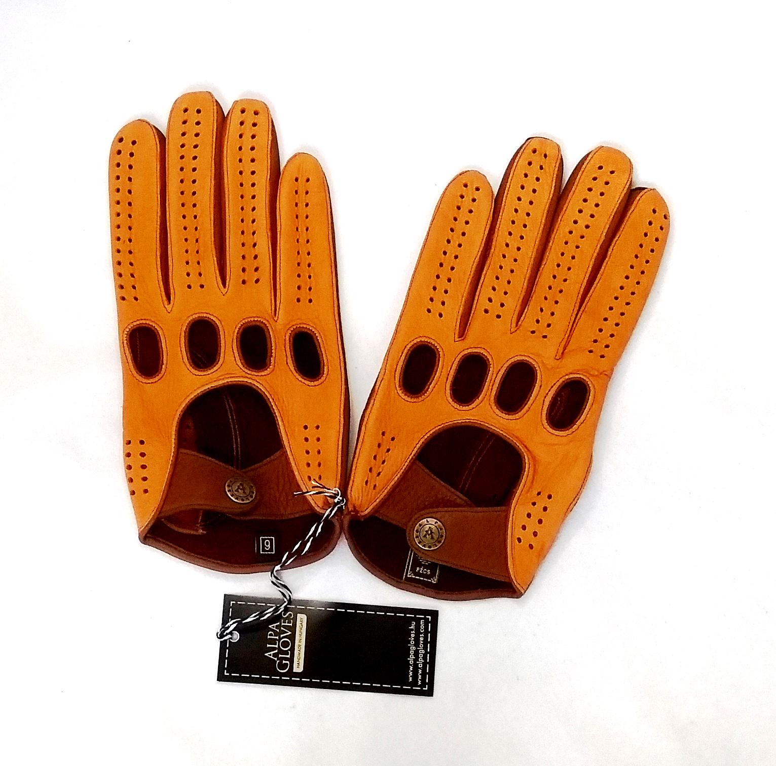 Перчатки мужские Alpa Gloves 797-18 автомобильные натуральная кожа р. 8 Коричневый (28606027) - фото 5