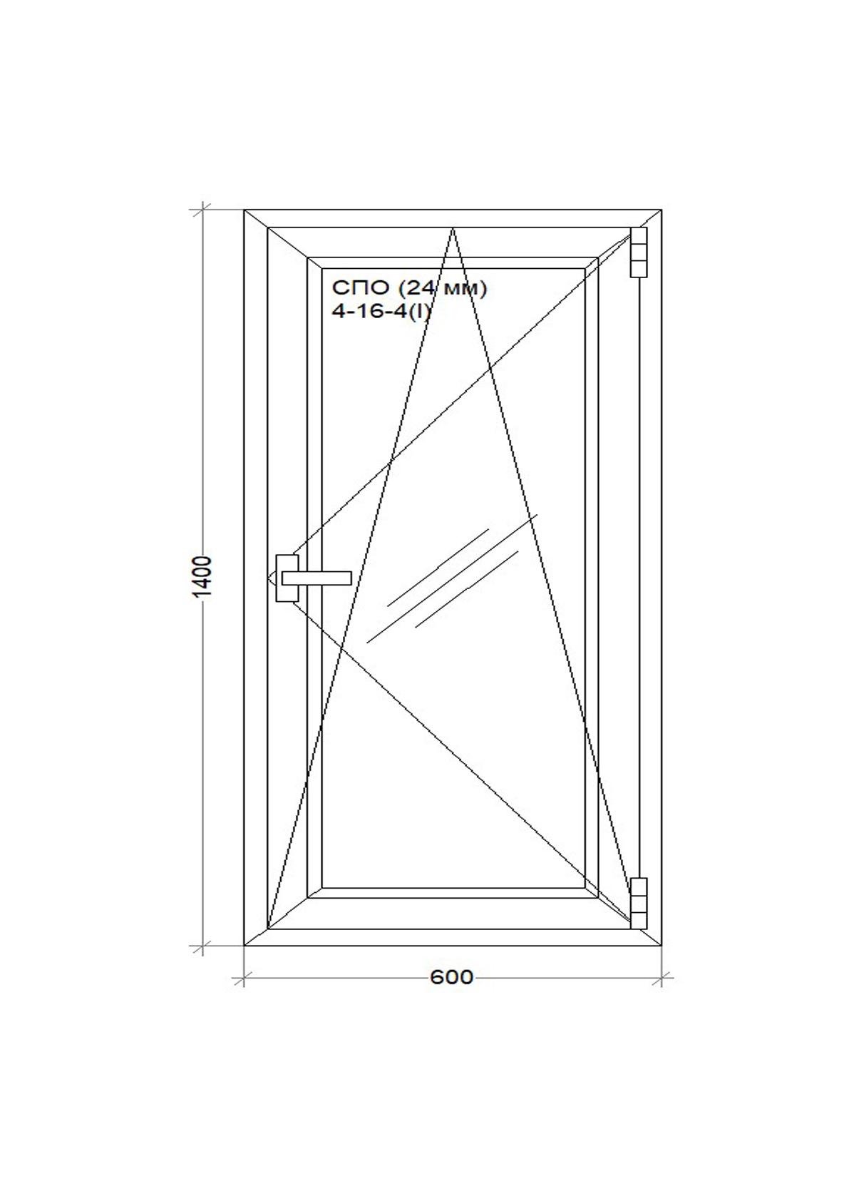 Окно металопластиковое поворотно-откидное WDS 5S 600x1400 мм (W.V.24.60.140) - фото 2 Окно металопластиковое поворотно-откидное WDS 5S 600x1400 мм (W.V.24.60.140) - фото 2