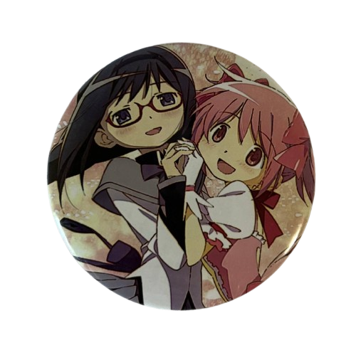 Значок Мадока Канаме і Хомура Акемі з Дівчинка-чарівниця Мадока Магіка 58 мм (1538)