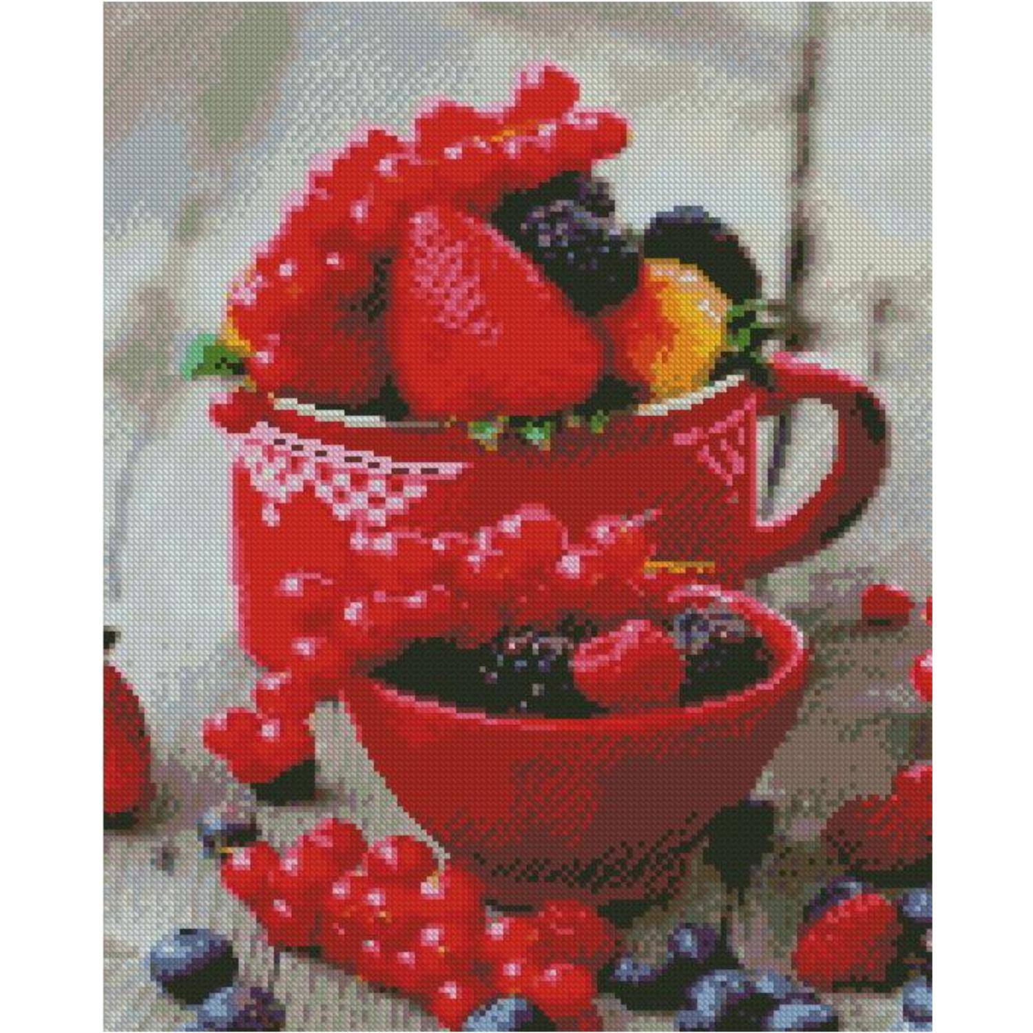 Алмазная мозаика Strateg Премиум Ягодное разнообразие 40x50 см (FA40894)