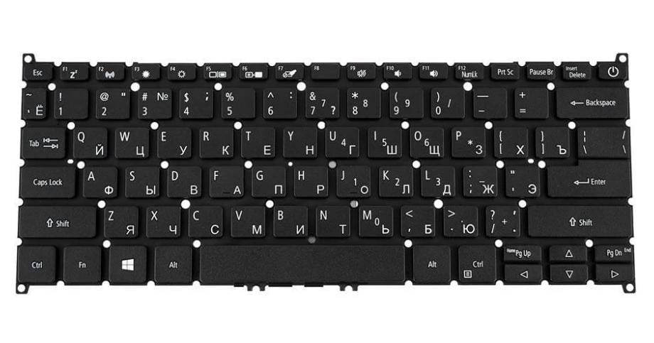 Клавиатура для ноутбука Acer AS SF514-56 rus без фрейма Black (163222)