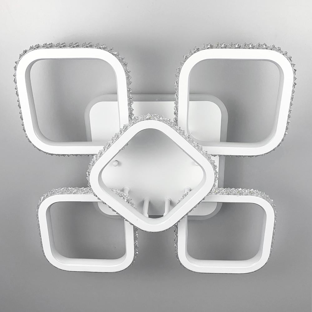 Светильник светодиодный с кристаллами на корпусе/RGB подсветка/пульт Белый (А77073/4/1 S RGB WT)