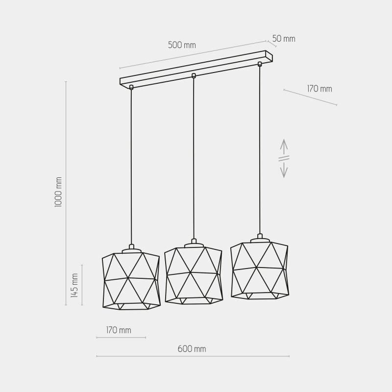 Люстра TK-Lighting Siro 3-line BK 1044 - фото 2
