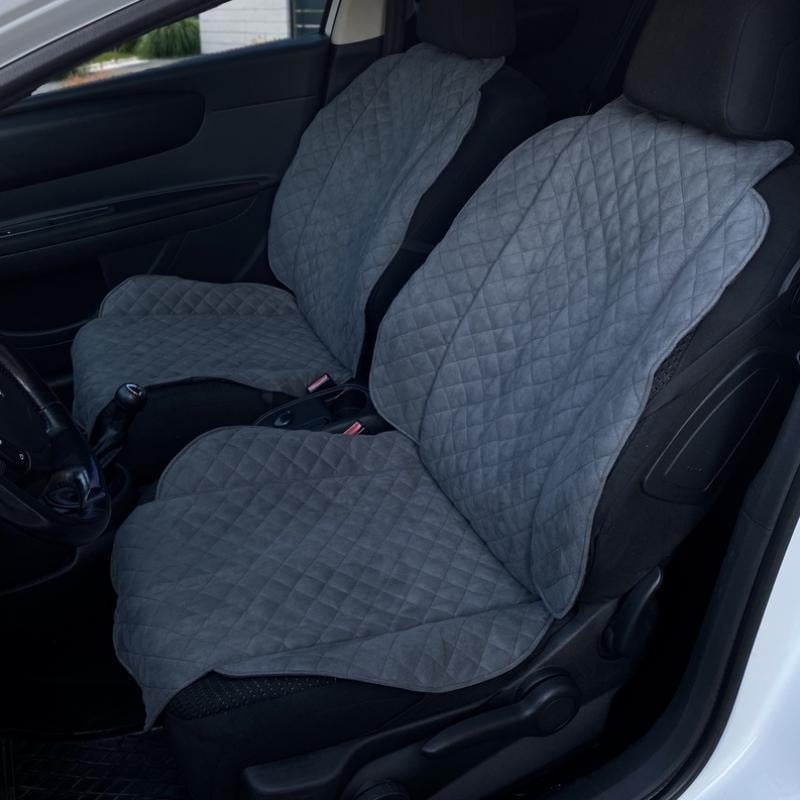 Накидки на сиденье автомобиля эко-замша широкие 2 шт. Серый (794) Накидки на сиденье автомобиля эко-замша широкие 2 шт. Серый (794)