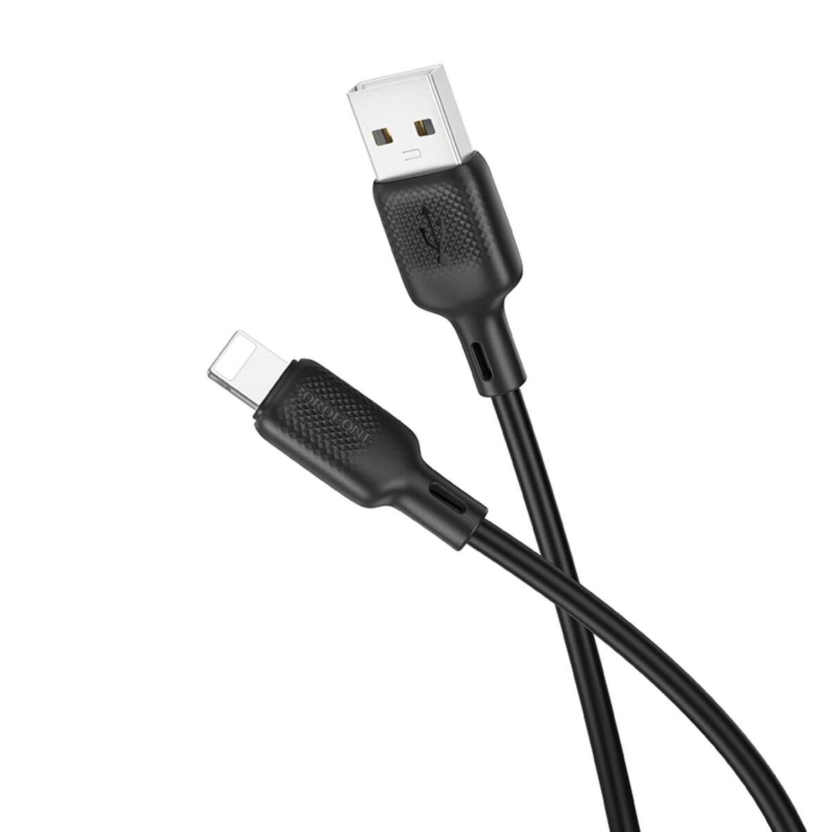 Кабель для зарядки Borofone Bx113 USB/Lightning 2,4 A 1 м Черный (612470)
