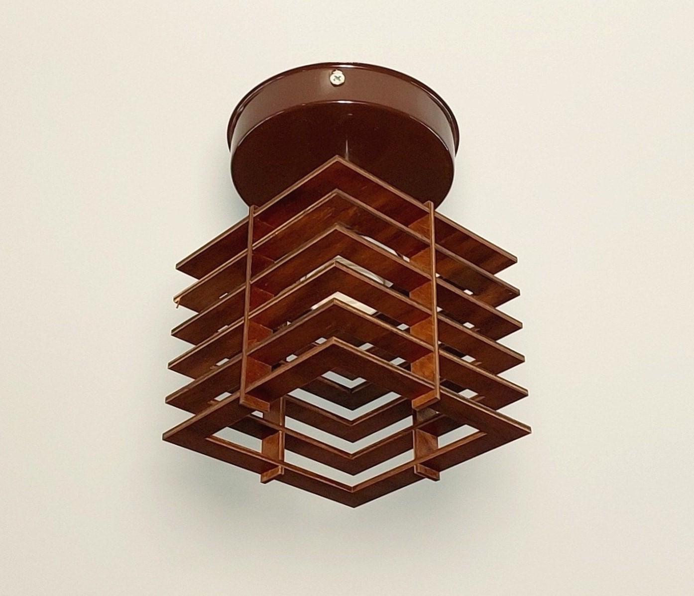 Люстра деревянная Токио/1 Коричневый (24524867) - фото 2 Люстра деревянная Токио/1 Коричневый (24524867) - фото 2