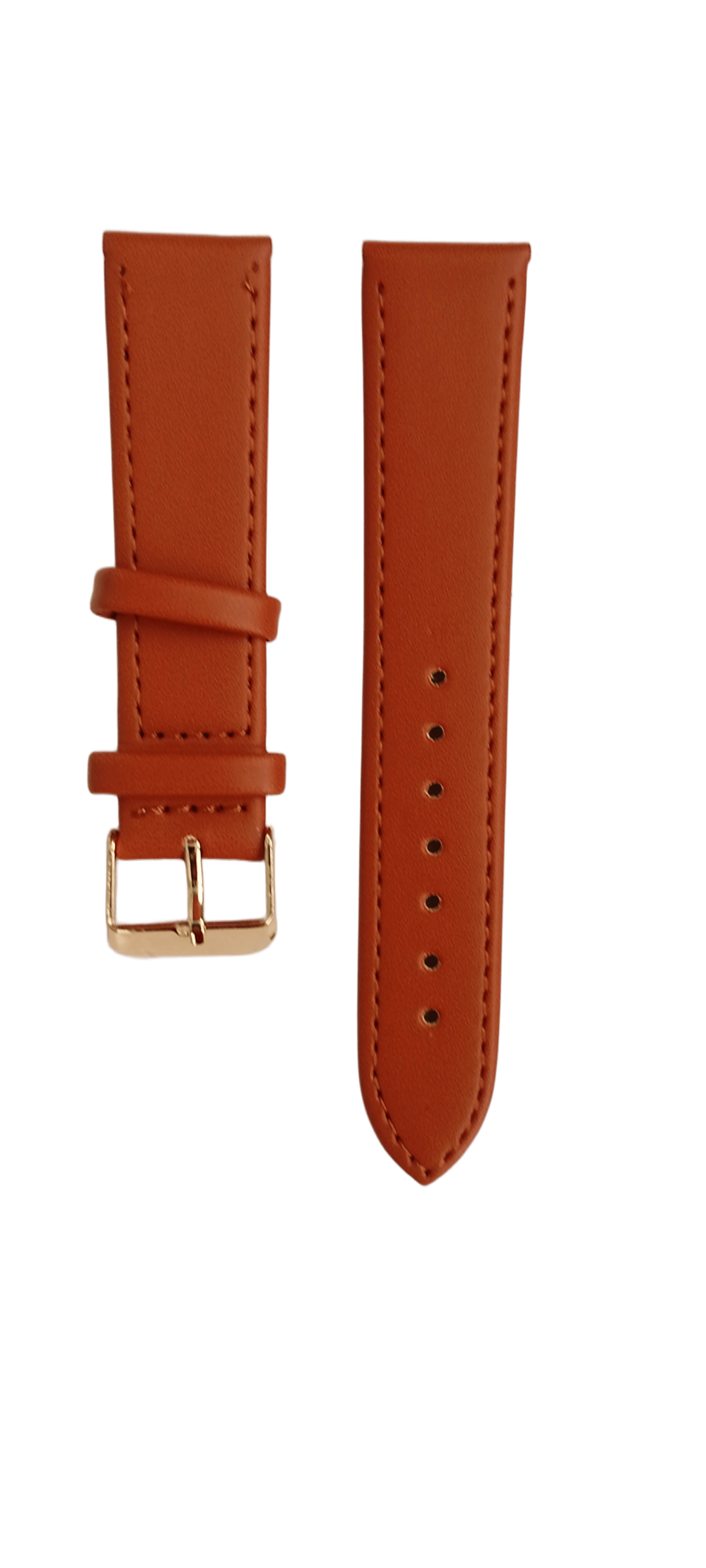 Ремешок для часов кожаный гладкий 20х170 мм Светло-коричневый (4062)