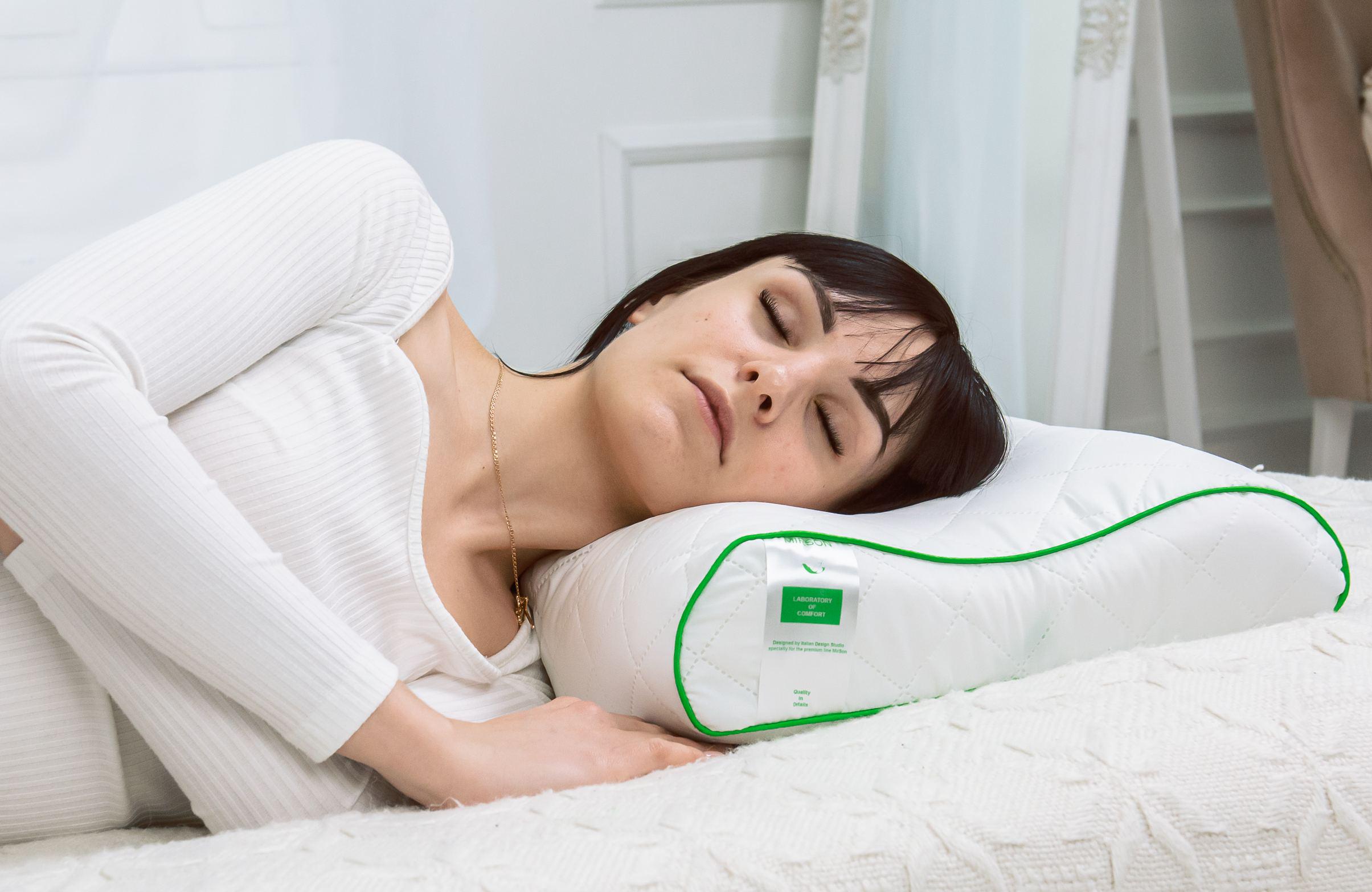 Подушка ортопедическая MirSon №6040 Steep Line Aloe Vera Aero 58х40х10,5 см (2200003261639) - фото 5 Подушка ортопедическая MirSon №6040 Steep Line Aloe Vera Aero 58х40х10,5 см (2200003261639) - фото 5