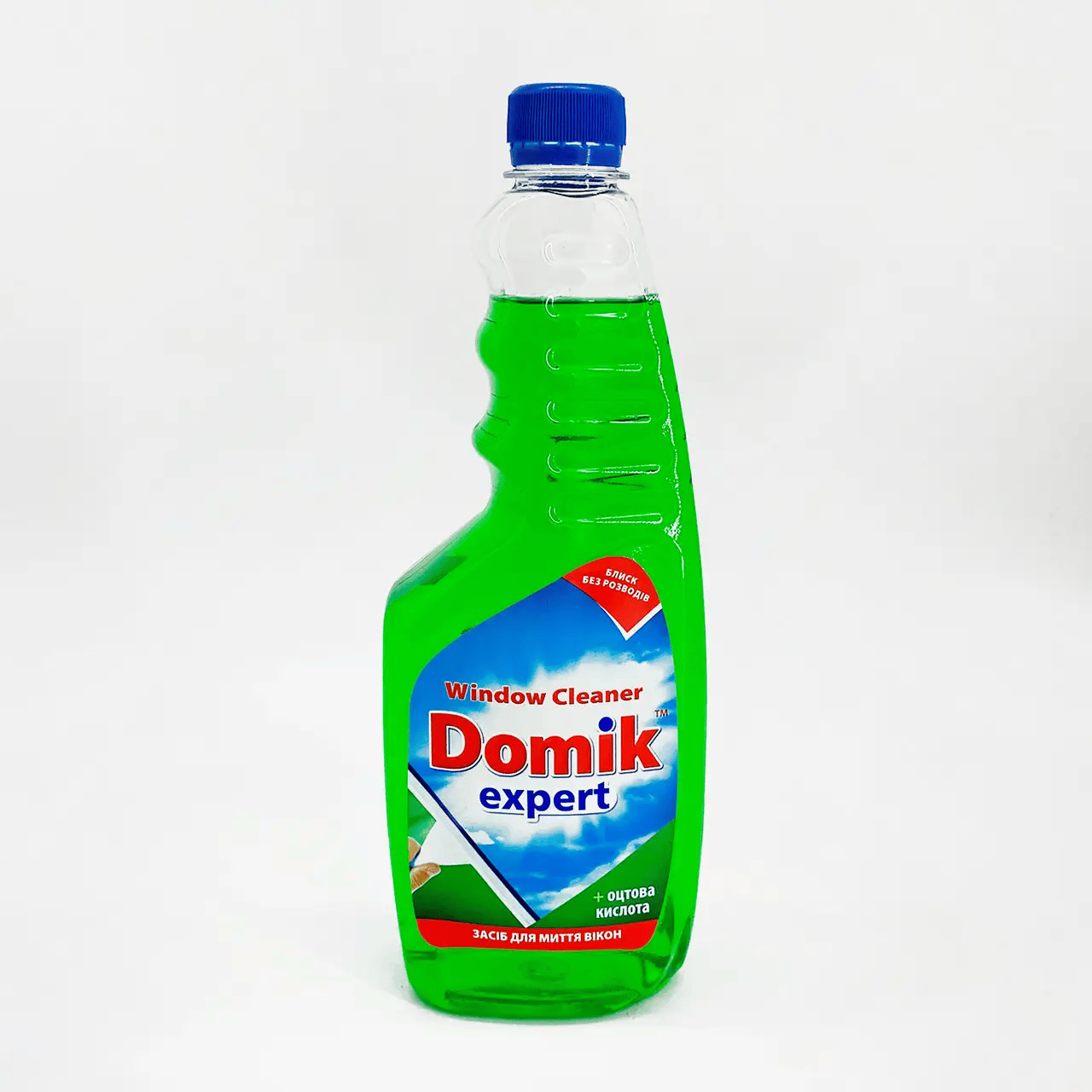 Средство для мытья окон Domik expert с уксусной кислотой запаска 750 мл