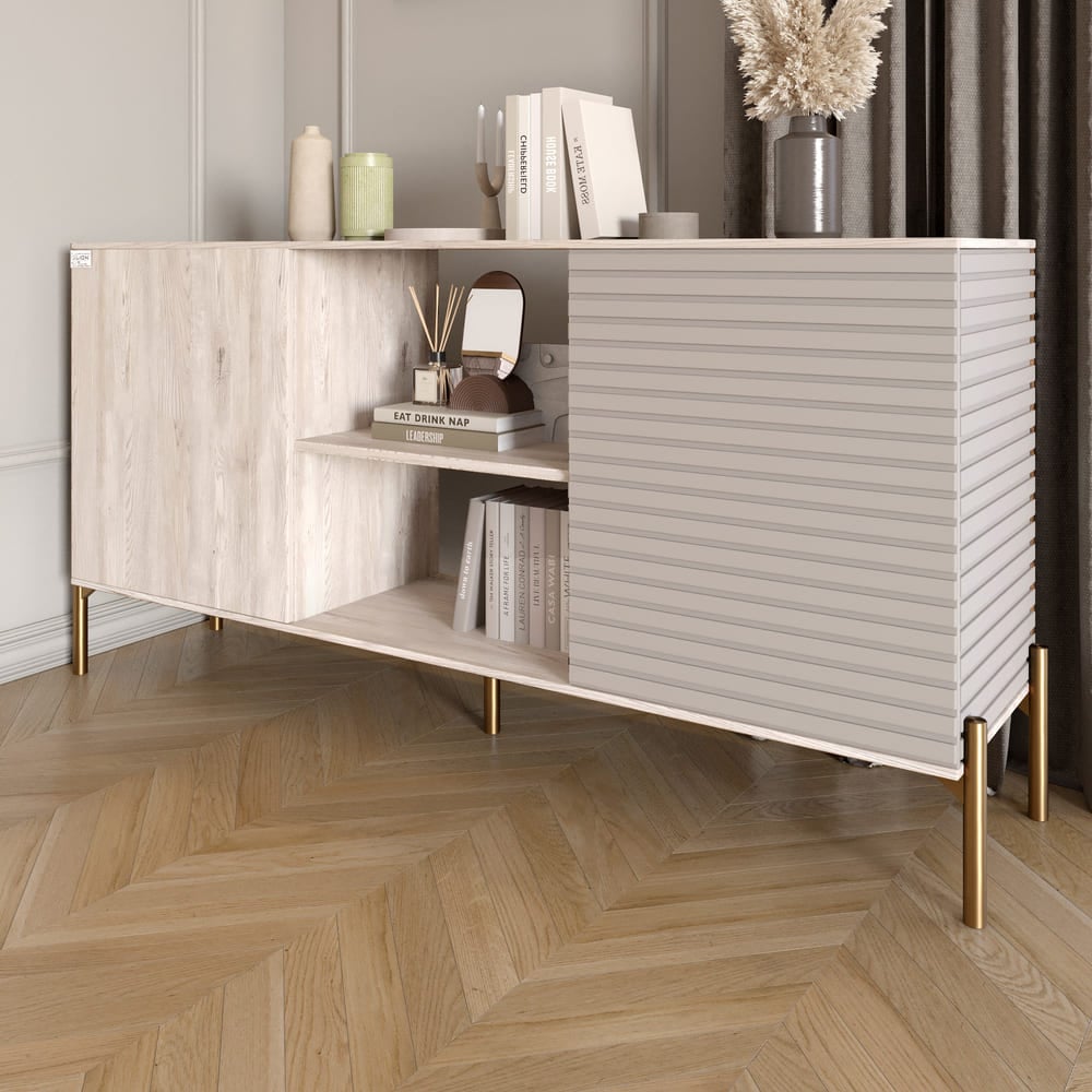 Комод Lion Грей 154x38x76,5 см Самоа Дымчатый/Кашемир (LION-042905)