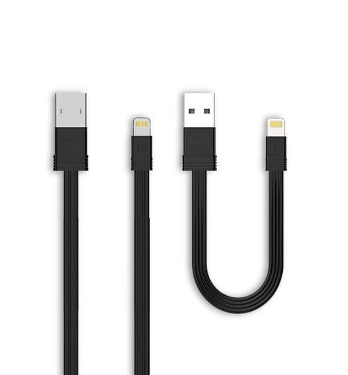 Кабель Remax RC-062i USB Lightning Tengy 1 м/16 см комплект 2 шт. Черный (6954851270157)
