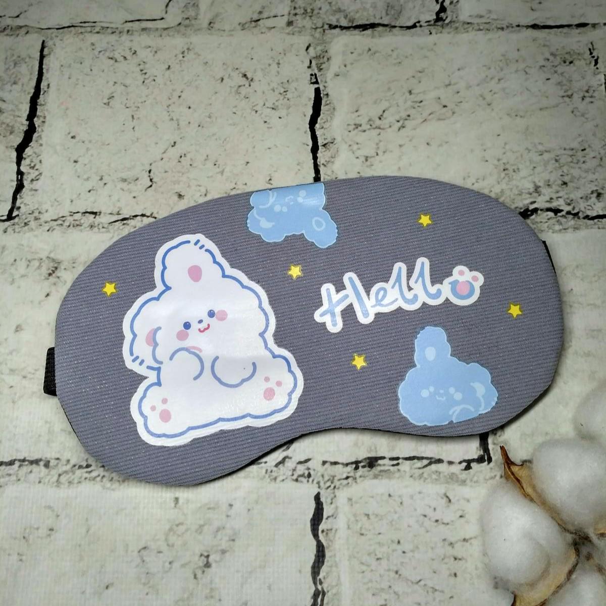 Маска для сну Зайчик 19х9 см Сірий (20246-3) - фото 1 Маска для сну Зайчик 19х9 см Сірий (20246-3) - фото 1