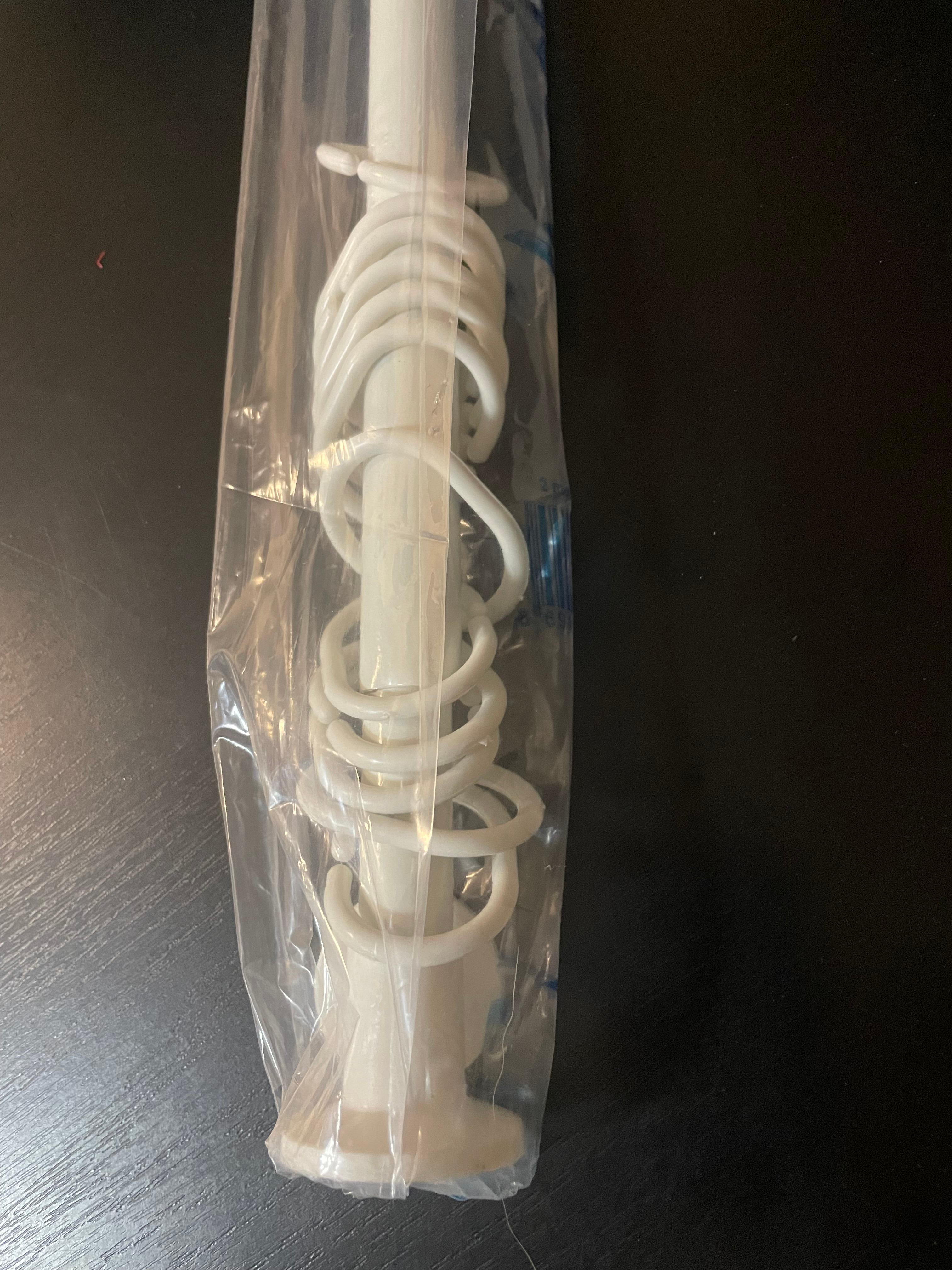 Карниз раздвижной с кольцами в комплекте металлический для ванной комнаты 130-260 см (26610999) - фото 4