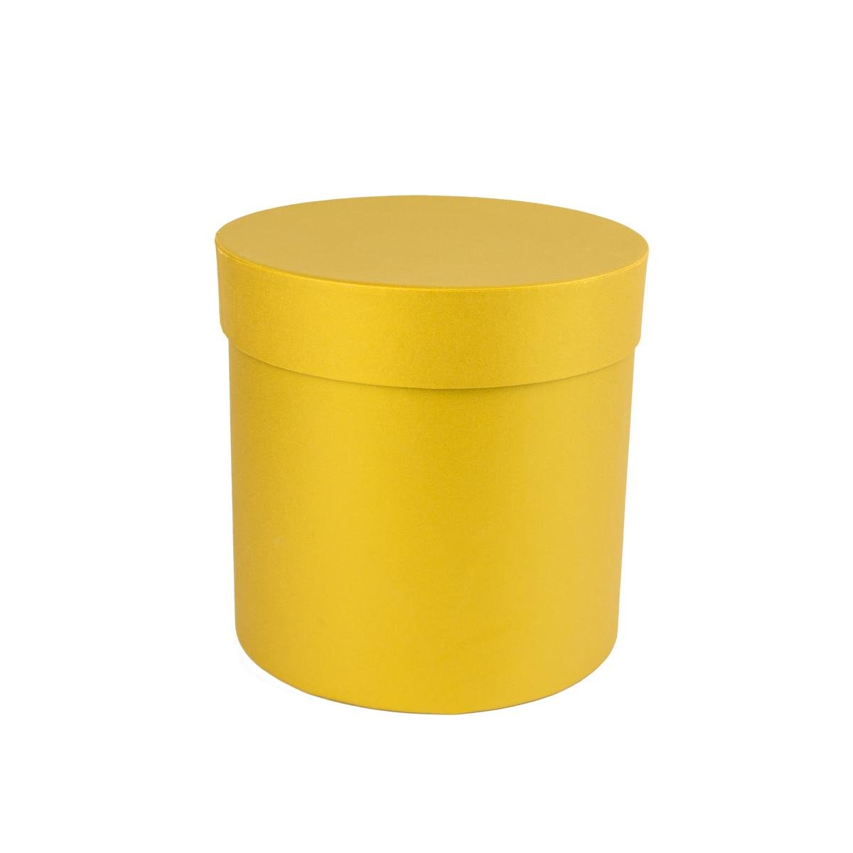 Коробка Perfectbox цилиндрическая перламутровая 16х15х15 см Золотой (1516в8) - фото 1