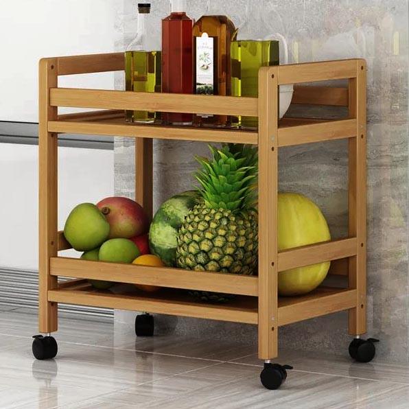 Етажерка на колесах з дерева Хенс 2 Сієна (ЭТА-201505)