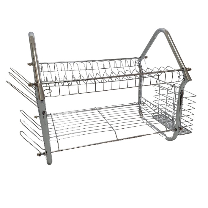 Сушилка для посуды Empire Стандарт из нержавеющей стали настольная двухъярусная (EM-9600)